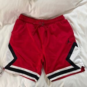 Jordan Satin Chicago Bulls Red Men's Athletic Shorts size Medium